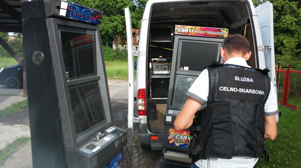 nielegalne automaty zatrzymane podczas kontroli